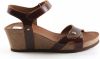 Panama Jack Julia Clay B1 sandalen met sleehak cognac online kopen