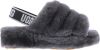 Ugg Fluff Yeah Slide Open Teen voor Kinderen in Charcoal,| Shearling online kopen