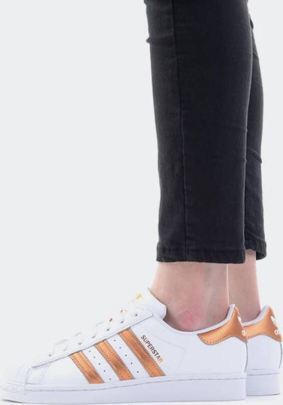 Adidas Iconische Superstar lederen sneakers , Wit, Dames online kopen