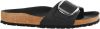 Birkenstock Slippers Madrid Big Buckle van rundnappaleer zwart online kopen