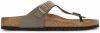 Birkenstock Gizeh Birko Flor Nubuck Sandals , Grijs, Dames online kopen
