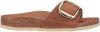 Birkenstock Madrid Big Buckle Oiled Leather Sandals , Bruin, Dames online kopen