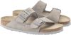 Birkenstock Arizona zachte voetbedden Suede lederen sandalen , Grijs, Heren online kopen