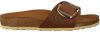 Birkenstock Madrid Big Buckle Oiled Leather Sandals , Bruin, Dames online kopen