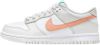 Nike Dunk Low White Bone Peach Aqua(Gs)Nike, Wit, Dames online kopen