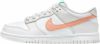 Nike Dunk Low White Bone Peach Aqua(Gs)Nike, Wit, Dames online kopen