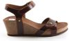 Panama Jack Julia Clay B1 sandalen met sleehak cognac online kopen