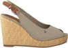 Tommy Hilfiger Beige Espadrilles Iconic Elba Sling Back Wedge online kopen