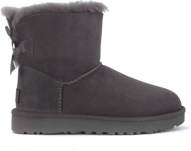 Ugg 'W Mini Bailey Bow II' suede snow boots , Grijs, Dames online kopen