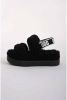 Ugg Oh Yeah Slide Dames Slippers en Sandalen Black Leer online kopen