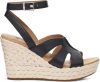 Ugg Careena wedge sandals , Zwart, Dames online kopen