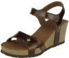 Panama Jack Julia Clay B1 sandalen met sleehak cognac online kopen