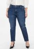 ONLY CARMAKOMA cropped high waist mom jeans CARENEDA dark denim online kopen