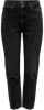 ONLY cropped high waist straight fit jeans ONLEMILY black denim regular online kopen
