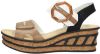 Rieker Sandalette Zwart/Beige/Zilver online kopen