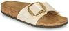 Birkenstock Madrid Grote Buckle Slippers 1015279 36 , Beige, Dames online kopen