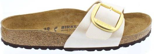 Birkenstock Madrid Grote Buckle Slippers 1015279 36 , Beige, Dames online kopen