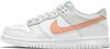 Nike Dunk Low White Bone Peach Aqua(Gs)Nike, Wit, Dames online kopen