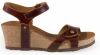 Panama Jack Julia Clay B1 sandalen met sleehak cognac online kopen