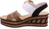 Rieker Sandalette Zwart/Beige/Zilver online kopen