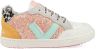 Shoesme UR22S043 F leren sneakers met glitters roze/multi online kopen