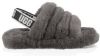 Ugg Fluff Yeah Slide Open Teen voor Kinderen in Charcoal,| Shearling online kopen