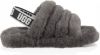 Ugg Fluff Yeah Slide Open Teen voor Kinderen in Charcoal,| Shearling online kopen