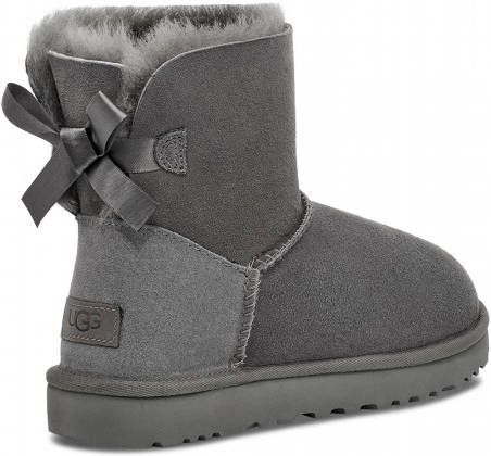 Ugg 'W Mini Bailey Bow II' suede snow boots , Grijs, Dames online kopen